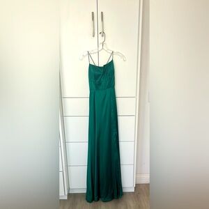 Elegant Green Lulus Spaghetti Strap Dress